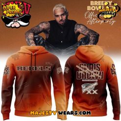 UNLV Rebels x Chris Brown Breezy Bowl XX Tour 2025 Hoodie – Orange