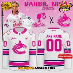 Vancouver Canucks x Barbie Night 2025 Custom Hockey Jersey