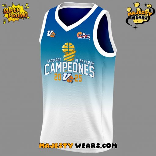 Vaqueros de Bayamon Champions Baloncesto Superior Nacional 2025 Basketball Jersey