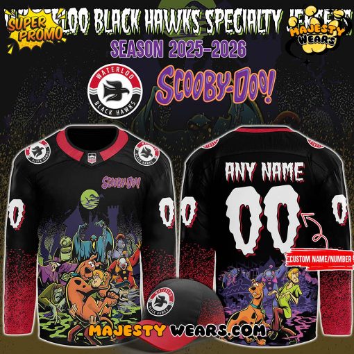 Waterloo Black Hawks x ScooBy-Doo Night 2025 Custom Hockey Jersey