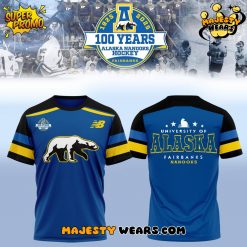 Alaska Nanooks Hockey 100th Anniversary Commemorative T-Shirt