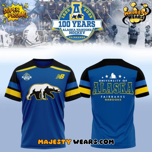 Alaska Nanooks Hockey 100th Anniversary Commemorative T-Shirt