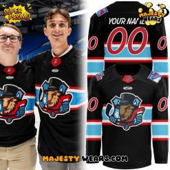Bloomington Bison New Season 2025-26 Black Custom Hockey Jersey