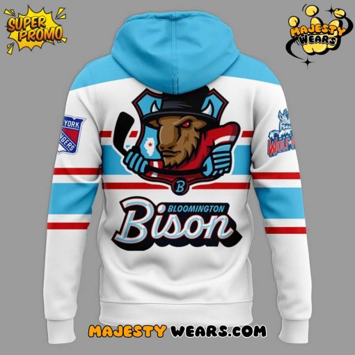 Bloomington Bison New Season 2025-26 White Hoodie