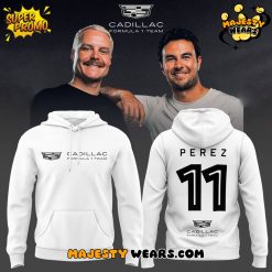 Cadillac Formula 1 Team Sergio Perez White Hoodie