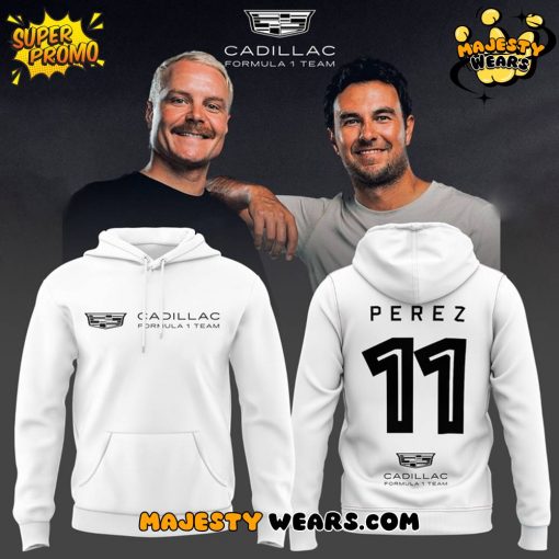 Cadillac Formula 1 Team Sergio Perez White Hoodie