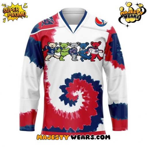 Columbus Blue Jackets x Grateful Dead 2025 Custom Hockey Jersey