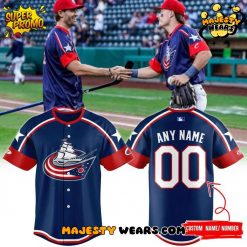 Columbus Clippers x Columbus Blue Jackets Custom Baseball Jersey