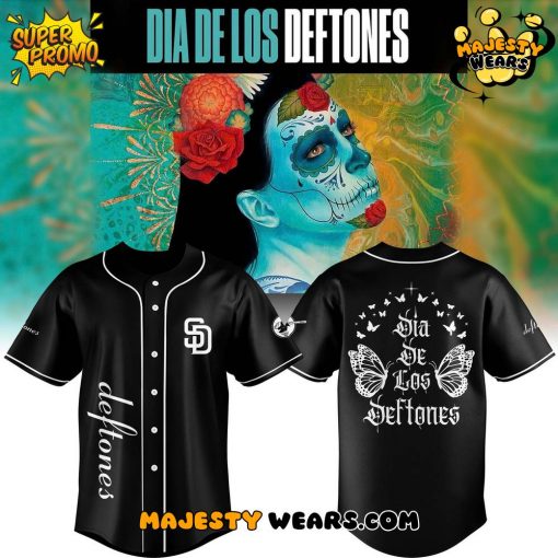 Deftones Dia De Los San Diego Black Baseball Jersey