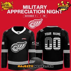 Detroit Red Wings 2025 Military Appreciation Night Custom Hockey Jersey