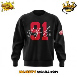 Detroit Red Wings 91 Sergei Fedorov Black Sweatshirt