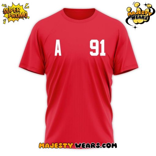 Detroit Red Wings 91 Sergei Fedorov Red T-Shirt