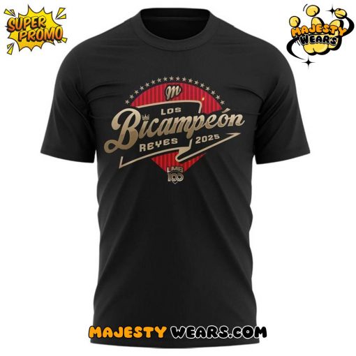 Diablos Rojos del México LMB Bicampeones 2025 Black T-Shirt