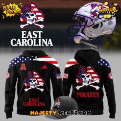 East Carolina Pirates Football Military Appreciation Day 2025 Special Black Hoodie