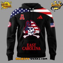 East Carolina Pirates Football Military Appreciation Day 2025 Special Black Hoodie