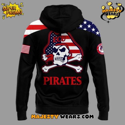 East Carolina Pirates Football Military Appreciation Day 2025 Special Black Hoodie