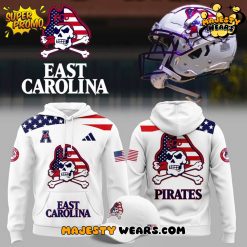 East Carolina Pirates Football Military Appreciation Day 2025 Special White Hoodie
