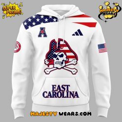 East Carolina Pirates Football Military Appreciation Day 2025 Special White Hoodie