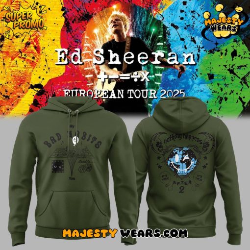 Ed Sheeran The +−=÷× Tour 2025 Green Hoodie