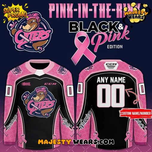 Erie Otters Pink in the Rink 2025 Custom Hockey Jersey