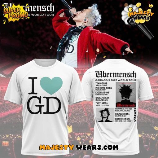 G-Dragon Ubermensch World Tour 2025 White Tee