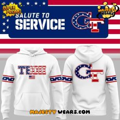 Georgia Tech Yellow Jackets 2025 Military Appreciation Salute To Service Wordmark Hoodie