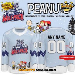 Hartford Wolf Pack x 2025 Peanuts Night Custom Hockey Jersey