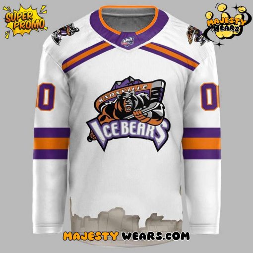 Knoxville Ice Bears Special New Season 25-26 Hockey Jersey – White