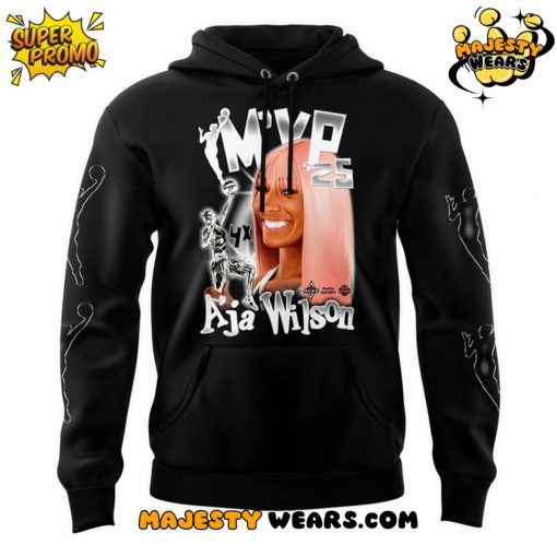 Las Vegas Aces ” A’Ja Wilson MVP ”2025 Black Hoodie