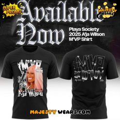 Las Vegas Aces ” A’Ja Wilson MVP ”2025 Black T-Shirt