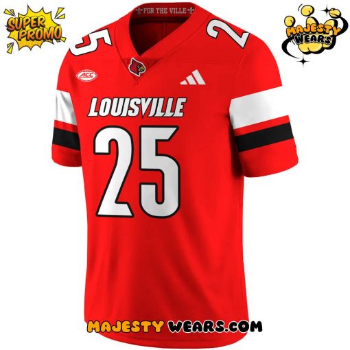 Louisville Cardinals Red Custom Football Jersey