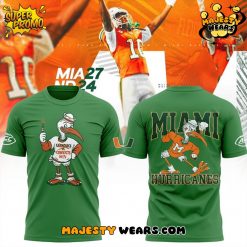 Miami Hurricanes Catholics vs Convicts Game 2025 Special Green T-Shirt