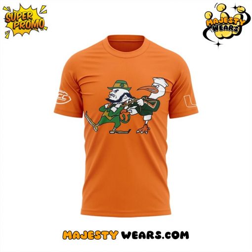 Miami Hurricanes Catholics vs Convicts Game 2025 Special Orange T-Shirt