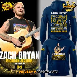 Michigan Wolverines x Zach Bryan “The Quittin’ Time Tour 2025” Michigan Stadium Hoodie