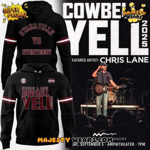 Mississippi State Bulldogs x Lane Cowbell Yell 2025 Special Hoodie
