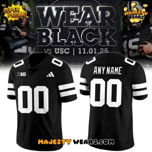 Nebraska Cornhuskers “Blackout” Wear Black Special Football Jersey