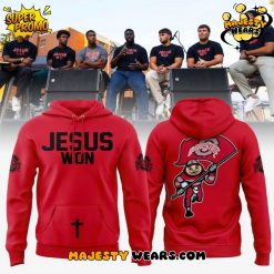 Ohio State Buckeyes JESUS WON Special Red Hoodie