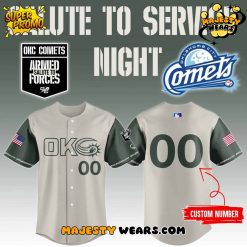 Oklahoma City Comets Salute to Service Night 2025 Custom Baseball Jersey