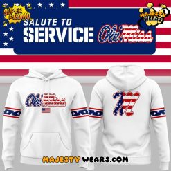 Ole Miss Rebels 2025 Military Appreciation Salute To Service Wordmark Hoodie