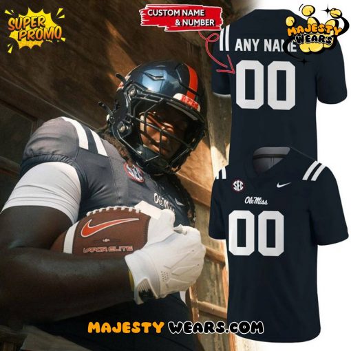 Ole Miss Rebels ‘Dark Mode’ Gameday Custom Football Jersey