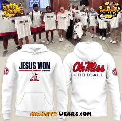 Ole Miss Rebels JESUS WON Special White Hoodie