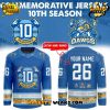 Roanoke Rail Yard Dawgs 10th Season Custom Hockey Jersey – White