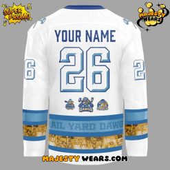 Roanoke Rail Yard Dawgs 10th Season Custom Hockey Jersey White