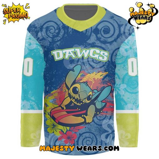 Roanoke Rail Yard Dawgs x Lilo & Stitch Night 2025 Custom Hockey Jersey