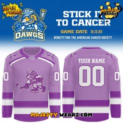 Roanoke Rail Yard Dawgs x Stick it to Cancer Custom Hockey Jersey