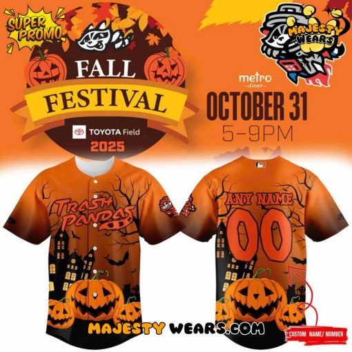 Rocket City Trash Pandas 2025 Fall Festival Custom Baseball Jersey