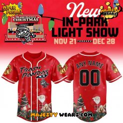 Rocket City Trash Pandas Christmas Light Night Custom Baseball Jersey
