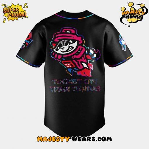 Rocket City Trash Pandas Crucial Catch Intercept Cancer 2025 Baseball Jersey