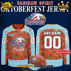 Saginaw Spirit 2025 Oktoberfest Warmup Custom Hockey Jersey
