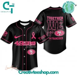 San Francisco 49ers Breast Cancer Together We Fight Baseball Jersey
